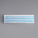A blue and white striped Rubbermaid HYGEN disposable microfiber pad.
