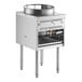 A stainless steel Cooking Performance Group natural gas wok range with a round top.