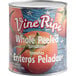 A #10 can of Vine Ripe Whole Peeled Tomatoes in Juice on a white background with a label.
