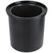 A black plastic Cambro ColdFest crock with a round lid.