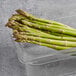 A plastic container of Fresh Standard asparagus spears.