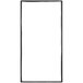 A rectangular black door gasket with a white background.