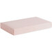 A rectangular pink paper candy box with a lid on a white background.