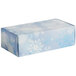 A blue box with white snowflakes on it.