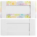 A white rectangular candy box with colorful spring print flowers on it.