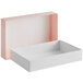 A white box with a pink lid.