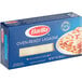 A blue box of Barilla Oven Ready Lasagna Noodles.