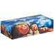 A rectangular 1 lb. candy box with a Halloween print of a pumpkin with a carved face.