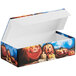 A white candy box with a Halloween Jack-O'-Lantern print.