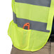 A Cordova lime yellow high visibility safety vest with a pocket.