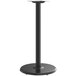 A Lancaster Table & Seating black bar height table base with a round base and column pole.