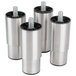 A set of four stainless steel Manitowoc bin legs with nuts and bolts.