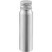 A close-up of a silver aluminum bottle with a lid.