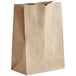 A brown paper barrel sack with a handle.