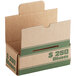 A cardboard box with a green and white logo and lid open containing Controltek USA green coin boxes.