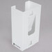 A white box with a cut out window for San Jamar disposable glove dispenser.