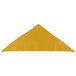 A yellow triangle shaped cloth with a white background.