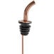 An Acopa copper and black liquor speed pourer with a metal stem.