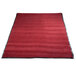 A red carpet with a black border.