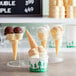 A stand of JOY ice cream cones.