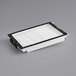 A white and black rectangular HEPA filter with black and white accents.