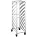A Steelton unassembled metal end load rack with wheels.