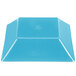 A blue square GET Seabreeze melamine bowl with a logo on the surface.