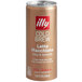 A close up of a can of illy Cold Brew Latte Macchiato with a white label.