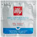 A box of illy Decaf Classico single serve espresso pods with the illy logo.