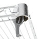 A Metro Super Erecta wire shelf with a metal clip on it.