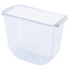 A clear plastic container for a San Jamar dome.