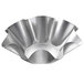 A silver Chicago Metallic tortilla shell pan with wavy edges.
