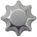 A Chicago Metallic Tortilla Shell Pan with a silver star shaped knob.