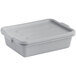 A gray polypropylene container with a lid.