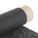 A roll of black PVC coated polyester scrim fabric.