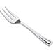 A Visions silver plastic tasting fork with a silver handle.