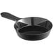 A black plastic mini frying pan with a handle.