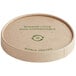 A World Centric compostable paper kraft lid for to-go containers.