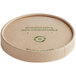 A World Centric kraft paper lid for compostable containers.