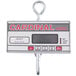 A Cardinal Detecto digital hanging scale with red text.