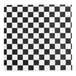 Choice black check deli wrap paper with a black and white checkered surface.