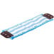 A blue and white striped mop pad with Unger SmartColor MD40B MicroMop 7.0 16" Blue Wet / Dry Mop Pad.