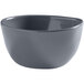 An American Metalcraft Crave grey melamine bowl with a handle.
