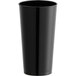A black plastic cup.