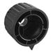 A black plastic Bunn grinder knob with set screws.