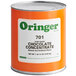 A close up of a Oringer Van Daak Chocolate Hard Serve Ice Cream Base can.