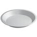 A close-up of a silver Choice aluminum serving platter with a white background.