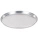 An American Metalcraft heavy weight aluminum pizza pan with a white surface.