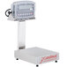 A Cardinal Detecto EB-15-190 electronic bench scale with a stainless steel base and a screen on a tower display.
