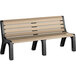 A MasonWays cedar bench with black legs.